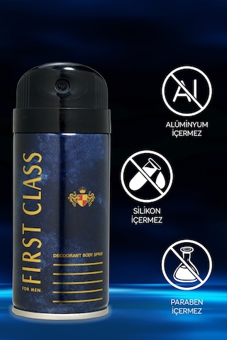 First Class Erkek Sprey Deodorant 3 x 150 ML