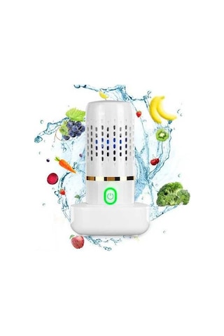 Besthome1 Gezici Meyve Sebzeyi Temizleyici - Etkili, Taşınabilir Usb Şarjlı Beyaz Beyaz
