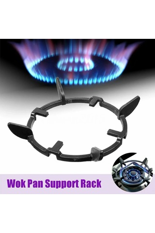 Suofeng Demir Tencere Konagi - Dört Ayaklı Stabilite - Tencere Ve Patellere Uygun - Fırın Uyumlu - Kayma Engellici Tasarım Siyah