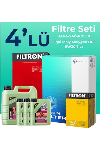 Filtron Isuzu D-Max 1.9 Filtre Bakım Seti Liqui Moly Motor Yağlı (2017-2023) 4 Lü -