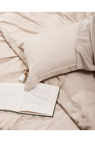 Linens X Tencel Lyocell Süperking Nevresim Kılıfı Bej Bej