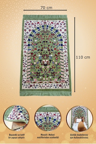 Kadife Ravza Desenli Seccade