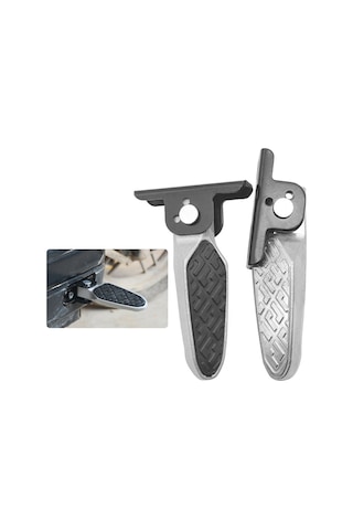 Elektrikli Motosiklet Katlanır Ayak Mandalları Modifikasyon Pedal Pedi Ayaklıkları, Stil: Tüm Alüminyum Diğer