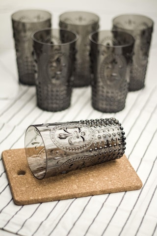 Akrilik Füme Tekli Uzun Bardak & Su Meşrubat Bardağı 750 Ml Büyük Boy & Cam Değildir