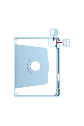 Apple İpad 10.9 2022 10.nesil A2757 Uyumlu Dönebilen Kalem Bölmeli Standlı İpad Kılıfı Kapaklı Kılıf