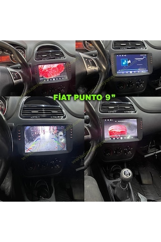 Snp Serisi Fiat Linea Punto Yeni Göğüs Uyumlu 9 İnç 6-128 Gb Multimedya Geri Görüş Kamera li 9"