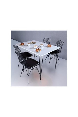 Beyaz Yemek Masası Mutfak Masası Balkon Masası 60x120 Tek Masa Çok Renkli