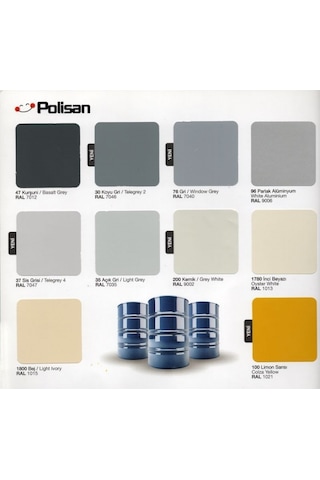 Polisan Endüstriyel Boya Ral 5017 15 Kg