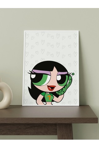 Powerpuff Girls Tasarımlı 24 33 Cm 350 Gr. Kuşe Kağıt Poster 7ytk