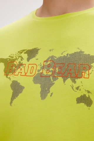 Bad Bear Globe T-shırt Sulphur Erkek Tişört Yeşil S-xxl 001