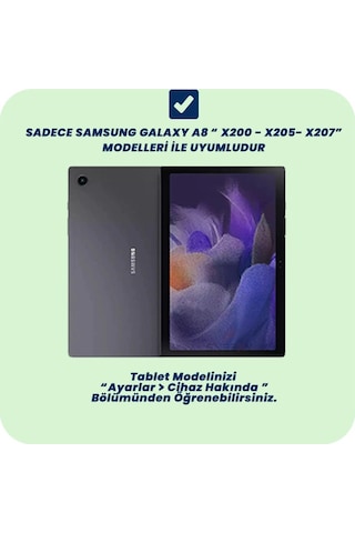 Samsung Uyumlu Tab A8 X200 10.5 İnç Uyumlu Galaxy Shell Astront Temalı Ç
