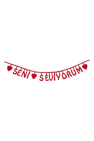 Seni Seviyorum Keçe Uzar Yazı 95X12 Cm (440617357)