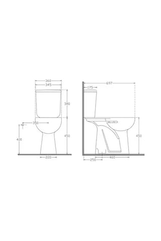 Ece Banyo Bedensel Engelli Kullanımına Uygun Alttan Çıkışlı Klozet Seti