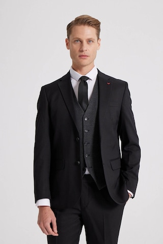 D's Damat Ds Damat Slim Fit Siyah Düz Mono Yaka Tek Yırtmaçlı Astarlı Takim Elbise Kombinli 8HFY5ORTKMBN2 Siyah