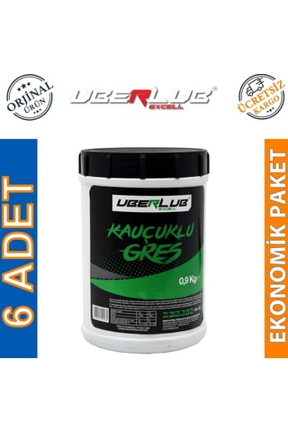 Uberlub Excell Kauçuklu Gres 0.9 Kg Kalsiyum Sabunlu Gres 6 Adet