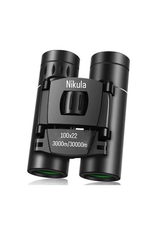 Nikula 100x22 Cepte Taşımalı Kauçuk Kaplama Profesyonel Mini Dürbün-3000m/30000m Çok Renkli