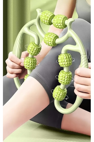 9 Tekerlekli Boyun Bacak Ayak Bel Masaj Aleti Çok Fonksiyonlu Manuel 4741 Açık Mavi