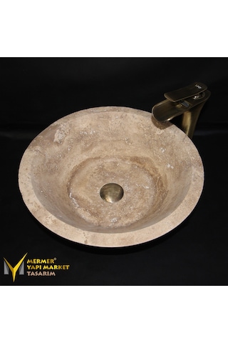 Noche Traverten V Model Çanak Lavabo