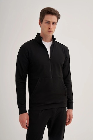 Cazador 5078 Erkek Polar Sweatshirt Hırka Siyah