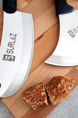 Ekmek Bıçağı Börek Bıçağı Pide Kesici Zırh Bıçak Seti 2'Li Siyah