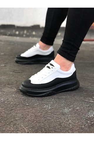 Aymood Jy507 Alone Bağcıklı Cilt Erkek Günlük Sneaker Ayakkabı Cst Beyaz/siyah