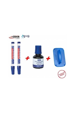 Kraf Tahta Kalemi 770 2 Adet Kalem +1 Adet 445G Mürekkep+1 Silgi Kırmızı