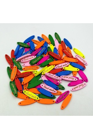 Homyl 100 Parça Karışık 2 Delikli Etiket "el Yapımı"