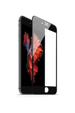 Apple Uyumlu iPhone 7 Plus Ekranı Tam Kaplayan 5D Ekran Koruyucu Beyaz
