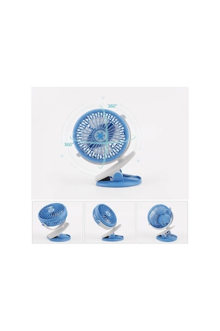 Powermaster Ml-f168 Masaüstü Klipsli 3 Hız Kademeli Usb'li Fan Vantilatör