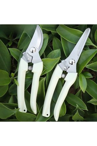 Mufunye Çelik Bahçe Budama Makası - Papatya Renkli, Hafif, Dayanıklı, Çiçek, Meyve Ağacı, Bonsai Kesim İçin, Rahat Pp Saplı 404-2 Düz Kenar