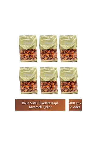 Balin Karamel Sütlü Şeker 400 Gr X 6 Adet