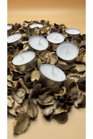 Tealight Mum Mini Boy Soya Parafinli 100 Adet Beyaz Ekonomik