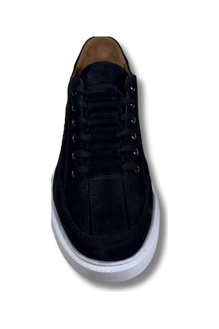 Dropland 8790 Siyah Hakiki Nubuk Deri Günlük Erkek Sneaker Ayakkabı Siyah