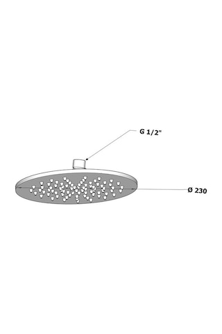 Fause Tepe Duş Başlığı Oval Ø23 Cm Siyah Ktd121-b Siyah