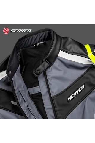 Scoyco Jk152- Dört Mevsim Mont Neon Sarı - Siyah