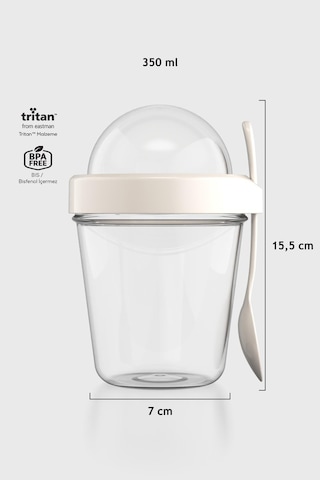 Renga Orbit 350 Ml Tritan Müsli Ve Atıştırmalık Kabı 191013 Bej