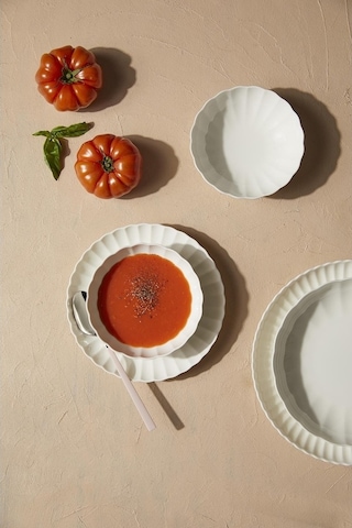 Kütahya Porselen Bone Luz Form 18 Parça 6 Kişilik Yemek Takımı