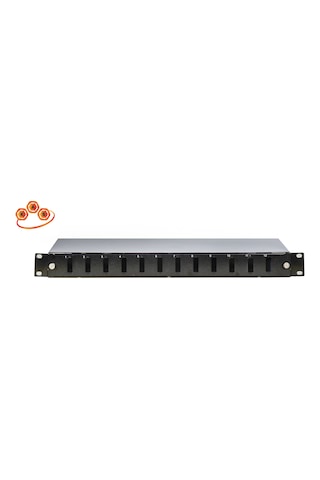 Kastap 1U 12 Port19'' Fiberoptik Patch Panel (Kasetli)