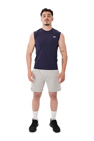 Musclecloth Training Kolsuz T-shirt İndigo Mavi