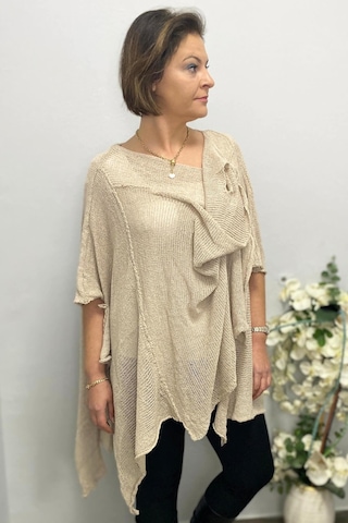 Mia Butik Kadın Bej Tasarım Merserize Mevsimlik Bluz-1602 Bej