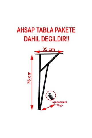 Metal Masa Ayağı 4lü Set Ayarlı Bingolu Metal Ayak 1,5mm Kalınlık
