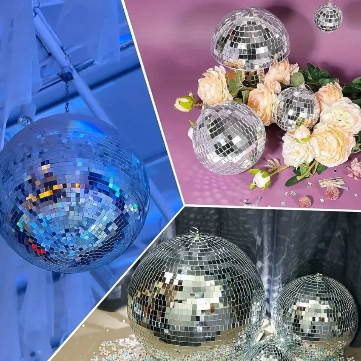 1 Metre Uzunluğunda Gümüş Renk Aynalı Mozaik Taşlı Dekor Bandı 4 Cm X 1 Mt