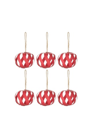 Ikea Vinterfint Kırmızı Noel Süsü 8 Cm