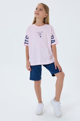 U.s. Polo Assn. Kız Çocuk Pembe Bermuda Takım Us2516-c-v1 Pembe