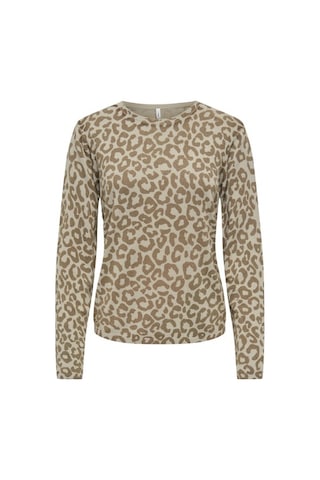 Only Onllullu Ls O-neck Cc Knt Kadın Bluz 15376393 LEOPAR