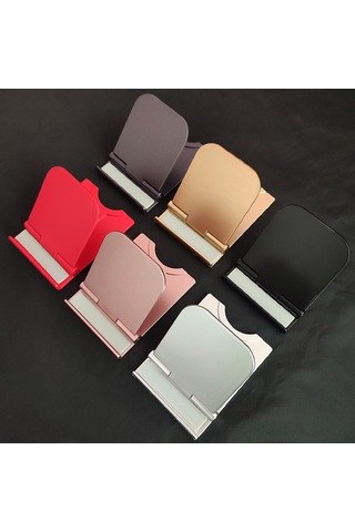 Suofeng Masaüstü Telefon/tablet Tutucu, Çoklu Cihaz Uyumlu, Katlanabilir Açı Ayarlı, Çekici Ve Dayanıklı Siyah Tasarım Siyah