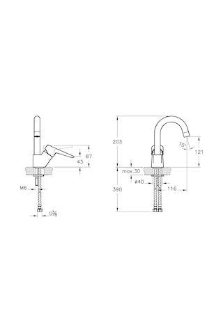 Artema Solid S A42442 Döner Borulu Lavabo Bataryası