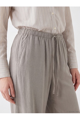 Lcw Comfort Bej Beli Lastikli Modal Karışımlı Kadın Pantolon