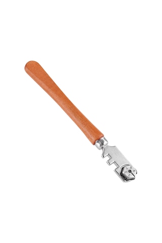 Ximistore9 Ahşap Saplı 6 Tekerlekli Cam Kesici - Karbür Tekerlekli, 4-10mm Kalınlığa Uygun, Hızlı Ve Pürüzsüz Kesim