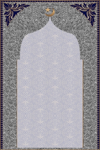 Makinede Yıkababilir Leke Tutmaz Keçe Seccade Namazlık Kaymaz Taban, Süngerli Diz Dostu Tasarım Ahs959 Çok Renkli